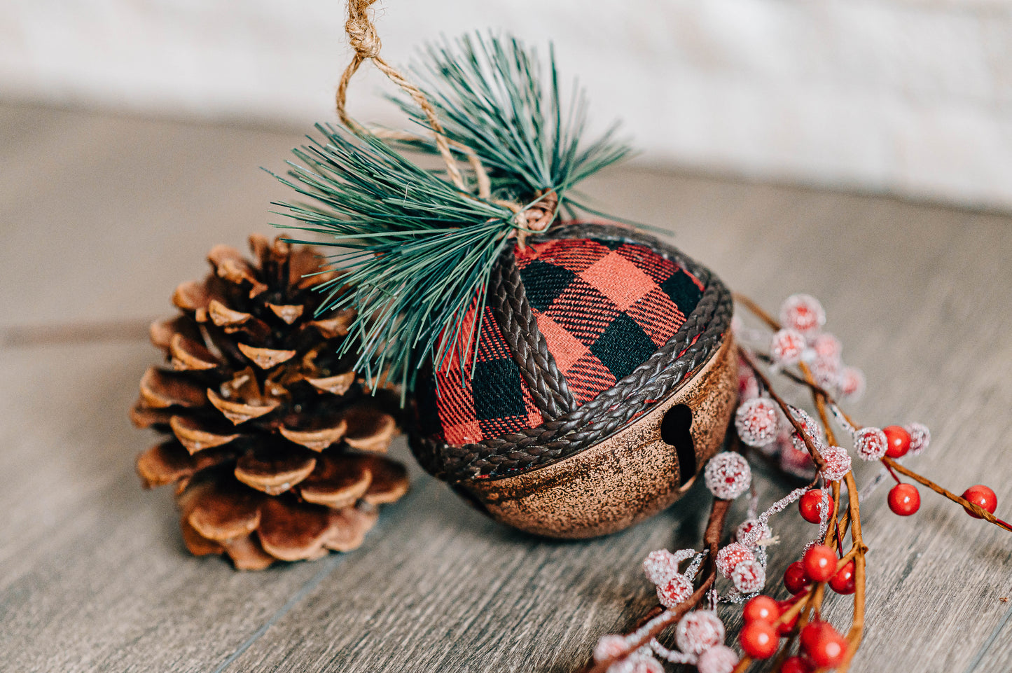 Buffalo Plaid Rustic Bell