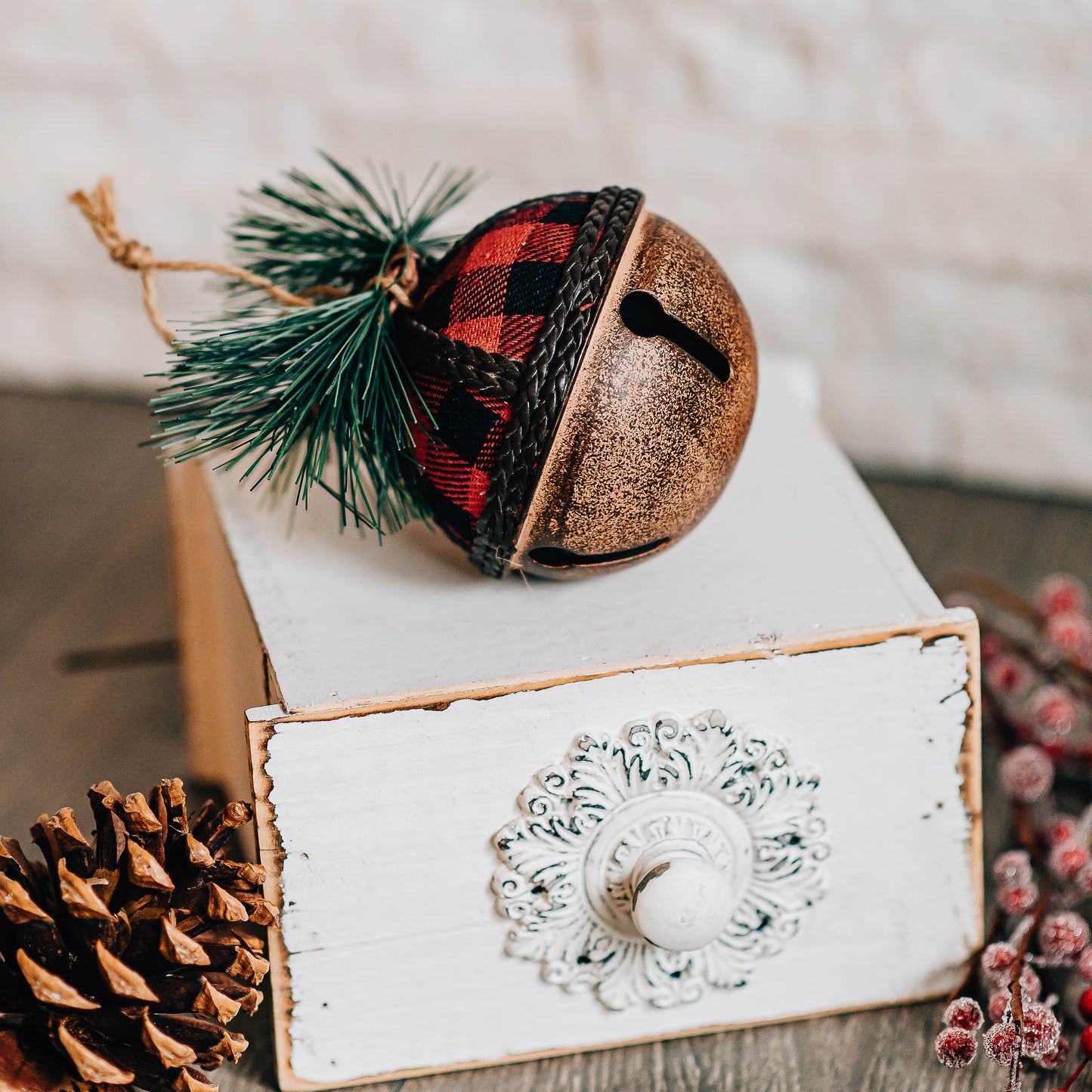 Buffalo Plaid Rustic Bell