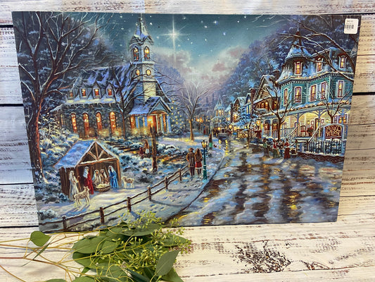 Holiday Town LED Canvas
